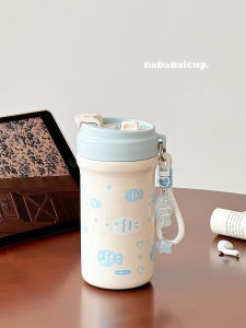 Cốc Giữ Nhiệt Có Ống Hút Cốc Đựng Cà Phê Cốc Đựng Nước Hai Chiều Cho Học Sinh Văn Phòng Cốc Thủy Tinh Bằng Thép Không Gỉ Màu Xanh Lá Cây