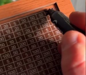 <D&H> Modern Money Saving Box Wood Money Bank with number on the box Tabung Duit Reusable Money Box Saving Planner Money Bank