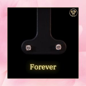 วิ้งส์ Winks : Forever Diamond Earring - ต่างหูเพชแท้ข้างละ 8 สตางค์ (รวม 16 สตางค์) พร้อมใบเซอร์สถาบันการันตีเพชร