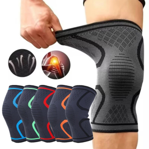 FOCANO Sport Knee Pressurized Elastic Knee Pads Sports Fitness Running Cycling Weightlift Support Protector