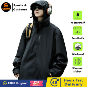 VUUG Men Outdoor Hiking Jackets Waterproof Hooded Windbreaker Coat Men Casual Camping Jacket Tactics Military Light Jacket For Men(M-4XL)