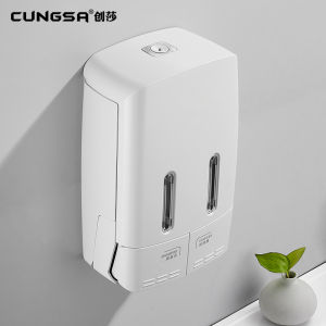 CUNGSA | Wall-mounted Dual Head Shower & Shampoo Dispenser Press Bottle No-drill