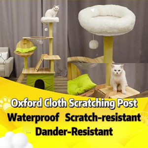 Cat climbing frame cat tree integrated large wooden cat frame house scratching post does not take up real estate space capsule cat frame