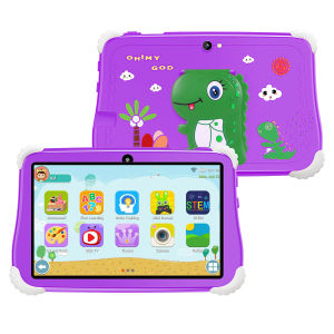 Dinosaur Childrens learning Tablet 7.0-inch Ultra Clear Screen Memory 8GB +128GB Support 2.4WIFI