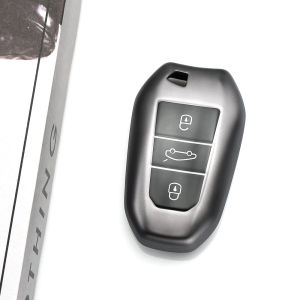 Auto Keychain for Peugeot 5008 308 508 2008 3008 for Opel Grandland X Mokka Corsa Insignia TPU Leather Car Key Fob Case Cover
