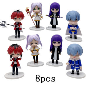 Sousou no Frieren 8Pcs Q Version Figures Set Frieren Fern Stark Himmel PVC Collectible Model Toy Gift for Anime Fans