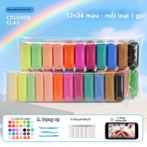 MINGZHUO | Đất Sét Nặn Không Độc Không Mùi 24 Màu