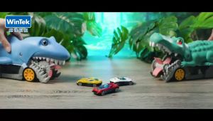 เล่นสำหรับเด็กชายและหญิง โนเสาร์ 24 วันกลับ ขนาดใหญ่ เสียงเพลง แถมรถเล็ก 2 คัน