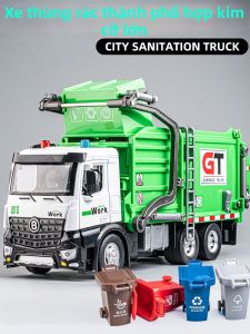 ZIOMIYSTAR | Oversized Childrens Garbage Truck Toy Alloy Model