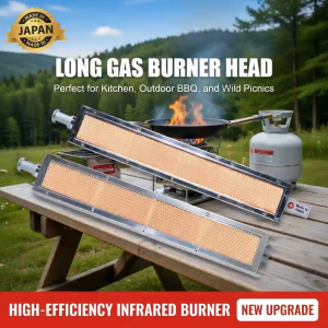 Made in Japan Gas Burner Head | Premium Stainless Steel for Home & Outdoor BBQ Kitchen & Camping
