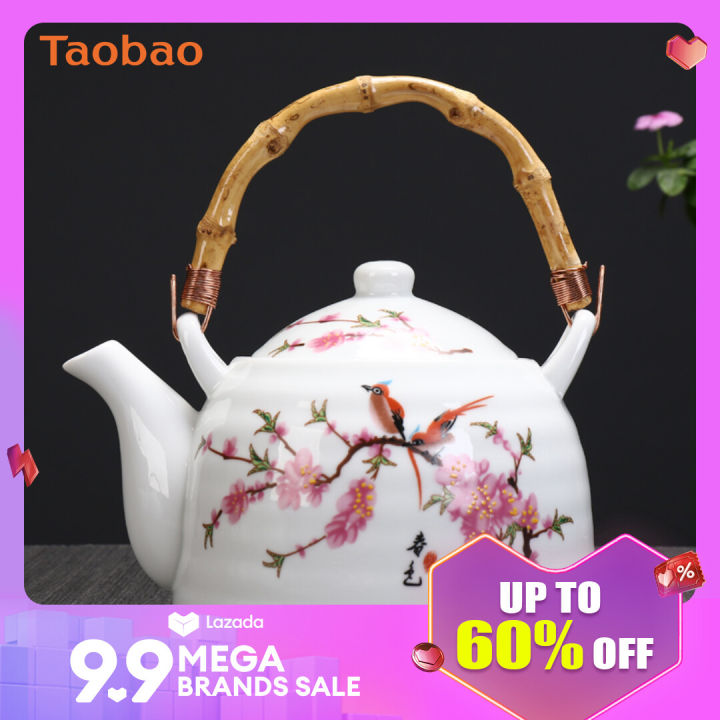 Large Capacity Ceramic Teapot LoopHandled Teapot Kettle Teapot 1000