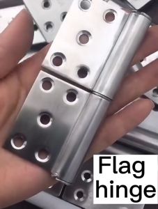 2pcs Stainless Steel Flag Hinge - 360 Degree Swivel Butterfly Hinge for PVC Doors Detachable 304 Stainless Steel