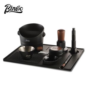 BINCOO Coffee Tamper Mat Set Coffee Bar Machine Handle Non-Slip Silicone Mat 51MM/58MM