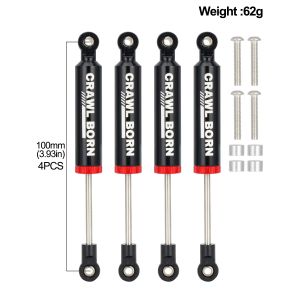 1/10 RC Crawler 4pcs Shock Absorber 70/80/90/100/110mm Metal Spring Suspension for Axial SCX10 TRX4 D90 Capra Redcat 90046
