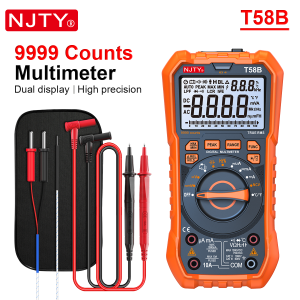 NJTY | Máy Đo Vạn Năng Kỹ Thuật Số 9999 Counts Tự Động Điều Chỉnh Dải Đo Đo Điện Áp/dòng Điện True RMS Đo Điện Dung/tần Số/nhiệt Độ Màn Hình HD Có Đèn Nền