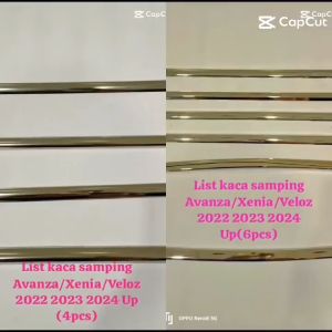 List Kaca Samping chrome  & List lis  Kaca Belakang AVANZA XENIA VELOZ 2022 2023 2024 Up Window Liner Avanza Xenia Veloz 2022Up
