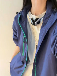 Dopamine Purple Mens Outdoor Soft Shell Jacket Autumn Workwear Coat Waterproof Hiking Clothes Zipper Decoration Casual Jacket