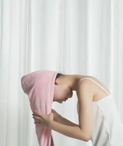 HANDUK KEPALA KERAMAS KRAMAS CREAMBATH CEPAT KERING MODEL KANCING PENGERIN RAMBUT HAIR TOWEL