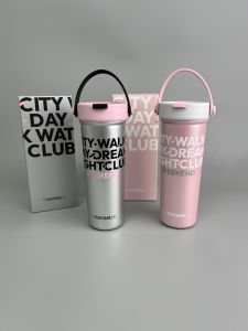 Portable Ceramic Coated Stainless Steel Insulated Water Bottle Large Capacity Beverage Cup with Straw Leakproof Car Carrier