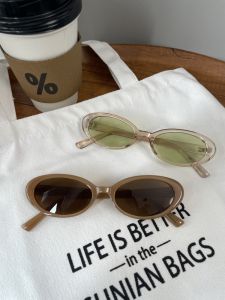 Bella Same Style Fashion Retro Small Narrow Frame Oval Sunglasses Womens Small Face Sunglasses Matching Handy Gadget Decoration Fashionable