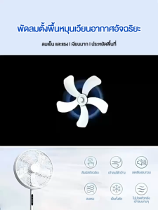🔥ของแท้ 100%🔥พัดลมไฟฟ้า พัดลมไฟฟ้าเสียงเงียบ พร้อมรีโมท สำหรับใช้ในบ้าน 5 ใบพัด พัดลม 16 นิ้ว