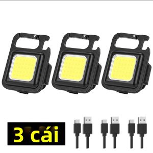 Đèn Pin Mini COB Siêu Sáng Đèn Pin Sạc Di Động Có Nam Châm 3 Chế Độ Chiếu Sáng Cho Đèn Làm Việc Cắm Trại