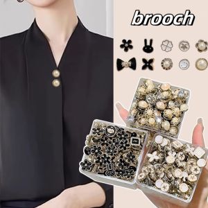 10 Pcs/Set Simple Waistband Safety Pin For Women Fashionable Pearl Brooch Cute Womens Jewelry