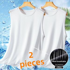 Ice Silk Sports Vest Womens Base Shirt Thin Model Fitness Sleeveless Tank Top Breathable Mesh Summer New Arrival Clear Warehouse