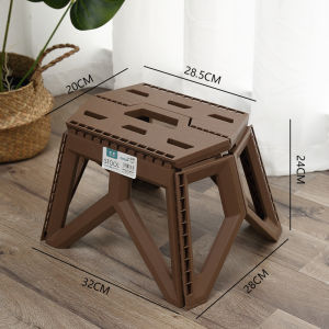 (HOME+) Portable Folding Stool Outdoor Camping Stool Portable Plastic Short Stool