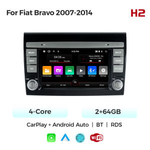 MEKEDE Wireless Carplay Android Auto Stereo 2Din Car Radio For Fiat Bravo 2007-2014 Bluetooth Multimedia Player Autoradio Screen
