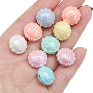 ลูกปัดอะคริลิคทรงกลมสีทึบ10ชิ้น/ถุงลูกปัดขนาดเส้นผ่าศูนย์กลางรู2มม. สำหรับสร้อยข้อมือต่างหูสร้อยคอเครื่องประดับงานประดิษฐ์ทำมือแบบ DIY