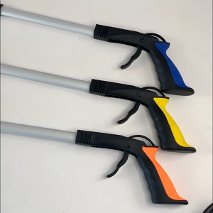 Thickened Aluminum Alloy Foldable Garbage Picker - Extendable Handle Multifunctional Litter Reacher Durable Plastic Waste Pickup Claw