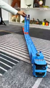 Mainan Anak Mobil Kontainer dilengkapi dengan Track Balap Pelontar