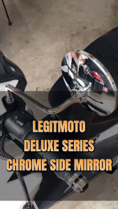 Kawasaki Barako | Round Circle Side Mirror Chrome Long Stem (BILOG) Stainless Aluminum