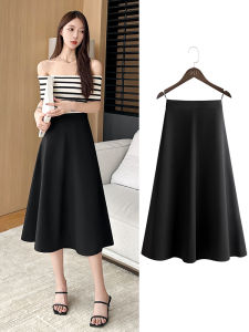 LD | Summer Autumn New Professional Elegant Black A-Line Skirt