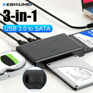 Kebidumei | KEBIDUMEI 3in1 USB 3.0 to SATA IDE Hard Disk Adapter Converter Cable for 3.5 2.5 inch HDD/SSD CD DVD ROM CD-RW USB SATA Adapter