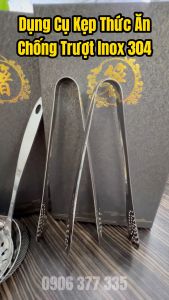 Dụng Cụ Ăn  Dụng Cụ Kẹp Thực Phẩm Đồ Nướng Bít Tết Inox 304 - An Toàn Tiện Lợi - Hàng Chuẩn Inox 304