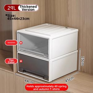 Household Drawer-type Thickened Transparent Storage Box