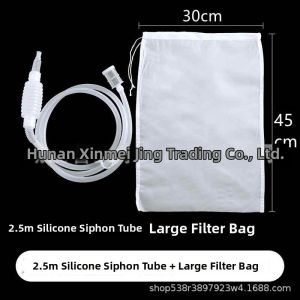 MOMIAN | Wine Siphon For Barrelled Rice Wine Manual Hand Press Long Silicone