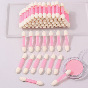 10/20/50/100PCS Double-headed sponge eyeshadow brush multi-functional nail art application brush stick portable makeup tool
