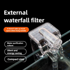Aquarium Hang on Filter Mini Filter Fish Tank USB Power Interface 2.5W Flow Suitable for Fish Tanks Below 30cm Quiet Operation