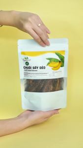 Chuối sấy dẻo Goce - Túi 150g - Chuối sấy nguyên trái thơm ngon đồ ăn vặt