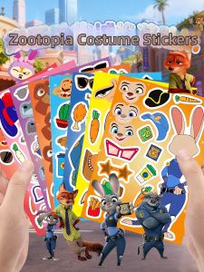 Cute Animal City Zootopia Judy Nick Cartoon Changeable Stickers Book