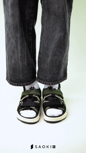 SAOKI - Sandal Slop Pria Gunung Sendal Traveling Wanita Slip On Dazzle Army