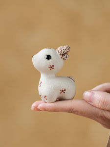 Đồ Trang Trí Trà Thủ Công Bằng Gốm Sứ Màu Tím Hú Nai Hoa Mai Đồ Trang Trí Bàn Trà Cao Cấp Đồ Chơi Thú Cưng Trà Sáng Tạo