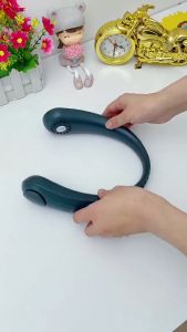 Quạt đeo cổ mini không cánh thổi 360 độ có 3 chế độ gió Dáng Thể Thao -Quạt tích điện mini siêu phẩm hè