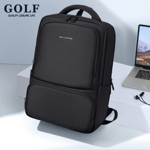 กระเป๋าเป้สะพายหลังขนาดใหญ่กอล์ฟผู้ชายกระเป๋าเป้สะพายหลังอเนกประสงค์การเดินทางธุรกิจทันสมัยผ้าอ๊อกซ์ฟอร์ดกระเป๋าสไตล์แล็ปท็อปสะพายหลังธุรกิจสำหรับกระเป๋าเป้สะพายหลังกันน้ำขนาด15.6นิ้วสีดำ