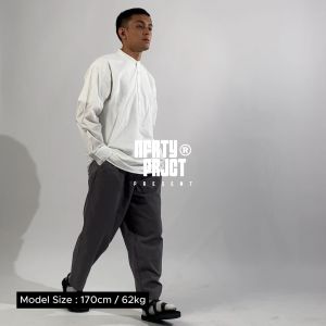 Noforty Project Kemeja Koko Oversize Long Sleeve Doja White
