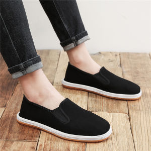 Giày Vải Thoải Mái Cho Bố Giày Vải Đế Bằng Thường Ngày Cho Người Trung Niên Và Người Cao Tuổi Giày Vải Đế Bằng Chống Mài Mòn