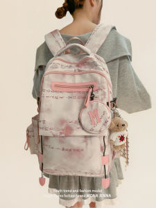 High Capacity School Backpack for Junior And High School Girls Casual Versatile Double Shoulder Bag Sweet College Style Waterproof